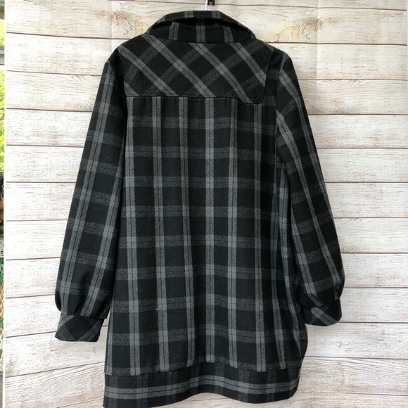 AVANT PREMIERE Black and Grey Wool Coat - Picture 3 of 10